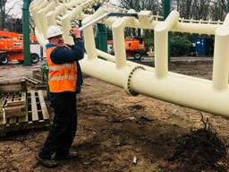 Oude en nieuwe baan Python bijna verbonden (foto: Raoul Cartens).