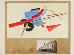 Ontwerp straatversieringen van Lissitzky