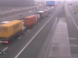 De file op de A2. (Foto: Twitter Rijkswaterstaat)