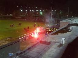 Vuurwerk in stadion De Braak. (Foto: L1 Sport)