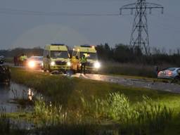 De trieste aanblik na het dodelijke ongeluk in De Biesbosch (foto: FPMB Joost Korporaal).