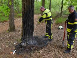 De brandweer bluste het vuur. (Foto: Toby de Kort)