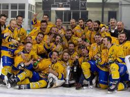 De Trappers na het derde kampioenschap (Foto: Arie Leeuwesteijn).