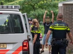 De politie werd beledigd door een groep mannen. (Foto: Jack Brekelmans/Persburo BMS)