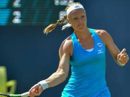 Kiki Bertens in actie in Rosmalen. (Foto: VI Images)