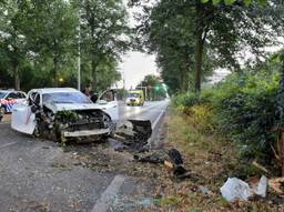 Drie gewonden bij ongeval op de Ringbaan-Zuid in Tilburg. (Foto: Toby de Kort)