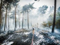 Deze brandweerman lijkt een eenzame strijd te voeren. (Foto: Sem van Rijssel/SQ Vision)