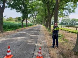 De plek waar het slachtoffer de auto van zijn belagers ramde. (Foto: Danny van Schijndel)