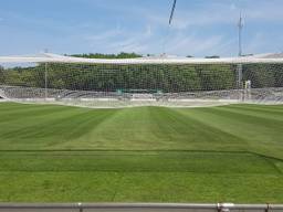 Het voetbalveld ligt er prima bij.