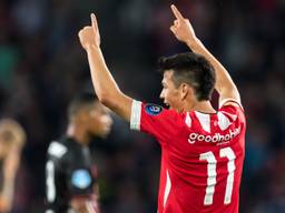 Hirving Lozano nam een van de vier PSV-goals voor zijn rekening. (Foto: VI Images)