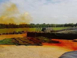 Een voorbeeld van de gevaarlijke dampen. (Foto: Veiligheidsregio Utrecht)