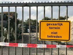 Terrein van TUF is afgesloten. (Foto: Omroep Brabant)