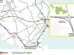 De A2 bij knooppunt Leenderheide is dit weekend gedeeltelijk dicht voor werkzaamheden (foto: Rijkswaterstaat)