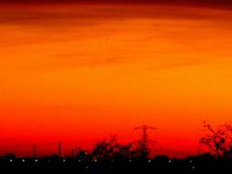 Zonsondergang bij Moerdijk.