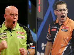 Michael van Gerwen en Benito van de Pas (foto's: VI Images).