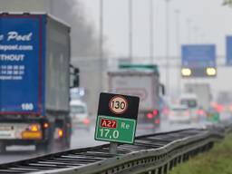 Een flinke file op de A27. (Foto: Marcel van Dorst)