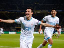 Hirving Lozano scoorde voor PSV in de Champions League tegen Inter. (foto: VI Images).