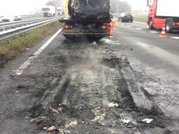 De schade na het ongeval. (Foto: Rijkswaterstaat)
