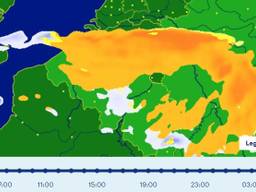 Beeld: Buienradar, de verwachte situatie vrijdagochtend rond 4.00 uur