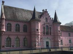 Tonnen voor het roze kasteel in Drunen (Foto: archief)