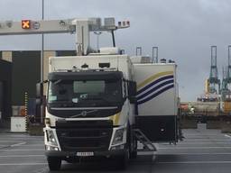 Een scanner van de Antwerpse douane (foto: Willem-Jan Joachems)