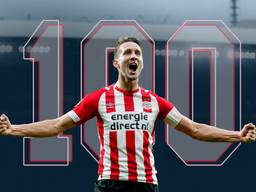 Luuk de Jong staat op 99 officiële doelpunten voor PSV.