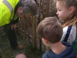 De kinderen vonden de slang in de tuin. (Foto: familie Deynen)