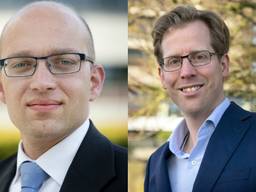 Alexander van Hattem (links) en Christophe van der Maat botsten in het verkiezingsdebat. (Foto: ANP)