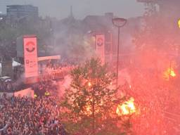 Huldiging op de Heuvel na promotie naar de eredivisie in 2014. (Archieffoto: Jack Brekelmans/Persburo-Bms)