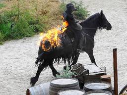 De actievoerders verzetten zich tegen brandende dekens op de paarden van Raveleijn (foto: Erald van der Aa).