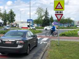 De rotonde waar de  Bikescout is aangelegd (foto: Imke van de Laar).