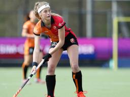 Hockeyster Yibbi Jansen in actie voor Oranje-Rood (foto: OrangePictures).