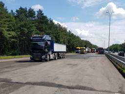 Werkzaamheden A67 in volle gang. (Foto: Peter Aaldering)