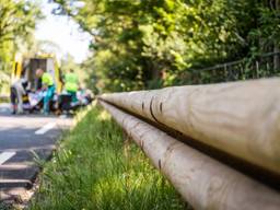 Een beeld van het ongeluk op de N615 bij Nuenen