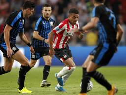 Donyell Malen stond weer in de spits bij PSV. (Foto: VI Images)