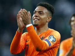 Donyell Malen in de zevende hemel na Duitsland - Nederland (foto: VI Images).