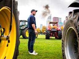 Een boer op het Malieveld. (Foto: ANP)