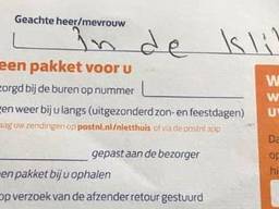 Deze foto kwam binnen bij een van de reacties: het pakketje ligt in de kliko.