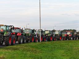 Boeren gingen bij Ulvenhout massaal de snelweg op. (Foto: Tom van der Put / SQ Vision)