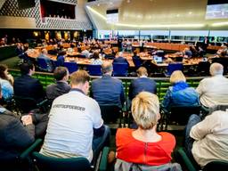 De publieke tribune tijdens het debat over de landbouw. (Foto: ANP)