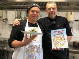 Striptekenaar Marq van Broekhoven (links) en kok Leon Verhoeven