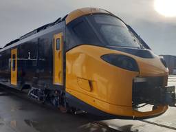 De nieuwe snelle trein, ICNG, die onder meer gaat rijden tussen Breda en Zwolle. (Beeld: NS)