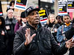 Het Kick Out Zwarte Piet-protest in Eindhoven (foto: Rob Engelaar).