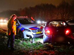 De automobilist op de A67 negeerde een stopteken. (Foto: Rico Vogels)