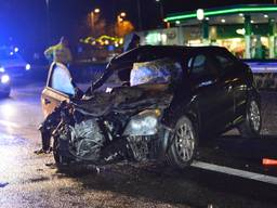 Het ongeluk bij Zegge gebeurde rond vijf uur vrijdagnacht. (Foto: Perry Roovers)