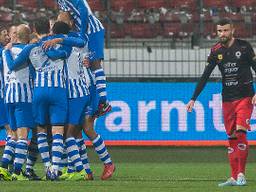 Vreugde bij FC Eindhoven na de 0-1 (foto: Orangepictures).