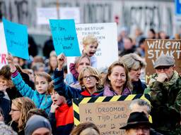 Ontevreden leraren tijdens de staking van november 2019 (Foto: ANP).