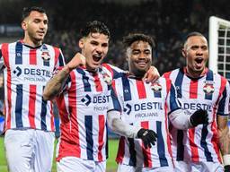 Vreugde bij Willem II na de openingstreffer tegen FC Groningen (foto: Hollandse Hoogte).