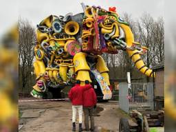 De knalgele olifant waarmee CV Kleppers& Co afscheid had willen nemen. (Foto: Omroep Brabant)