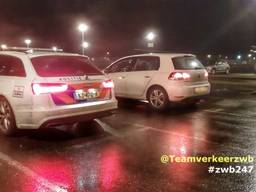 Acht automobilisten werden betrapt op snelheidsovertredingen op de A16 bij Breda (foto: Team Verkeer Zeeland West-Brabant).
